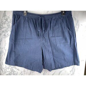 Style & Co Womens Size XXL Pull-on Mid rise Shorts Drawstring industrial Blue